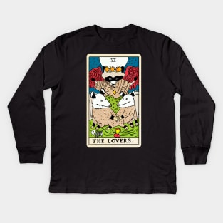 Opossum Tarot Card The Lovers Kids Long Sleeve T-Shirt